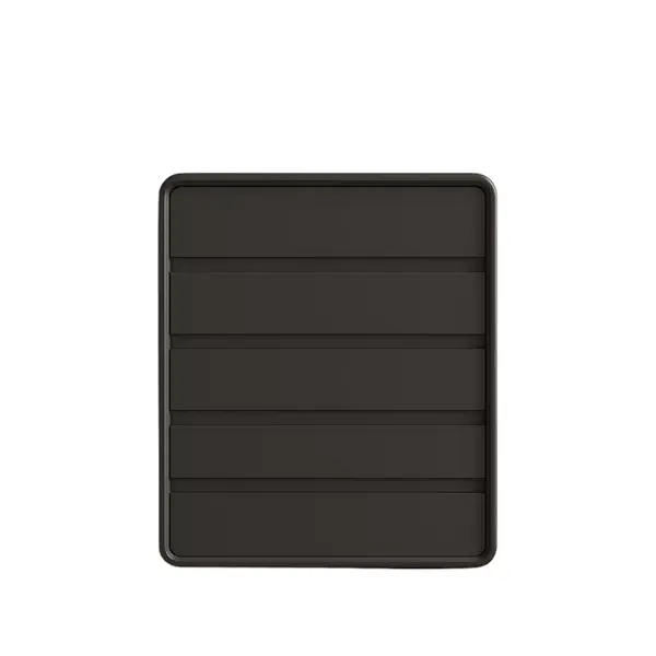 Comodă din MDF și piele PU &ndash; 5 sertare, 55x40x101 cm-DarkGray