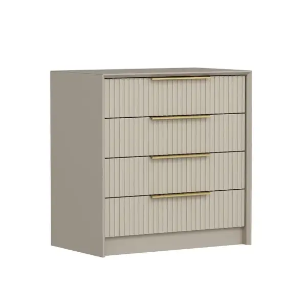 Comoda KALE LUXE, 4 sertare, bej, 72x45x77 cm