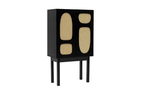 Comoda SIMONA, negru, 75x40x135 cm