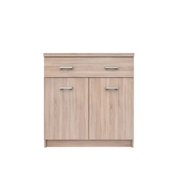 Comoda TOP MIX, 2 usi, 1 sertar, stejar sonoma, 80x33x85 cm