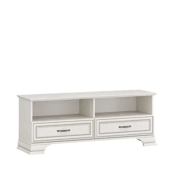 Comoda TV cu 2 sertare TIFFANY II, crem fineline, 130x37x50,4 cm