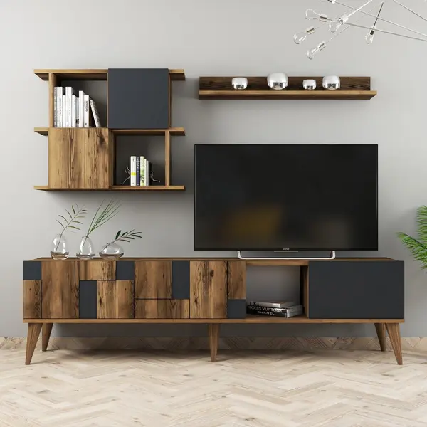 Comoda Tv Madrid TV Unit, Nuc, 34x49x180 cm