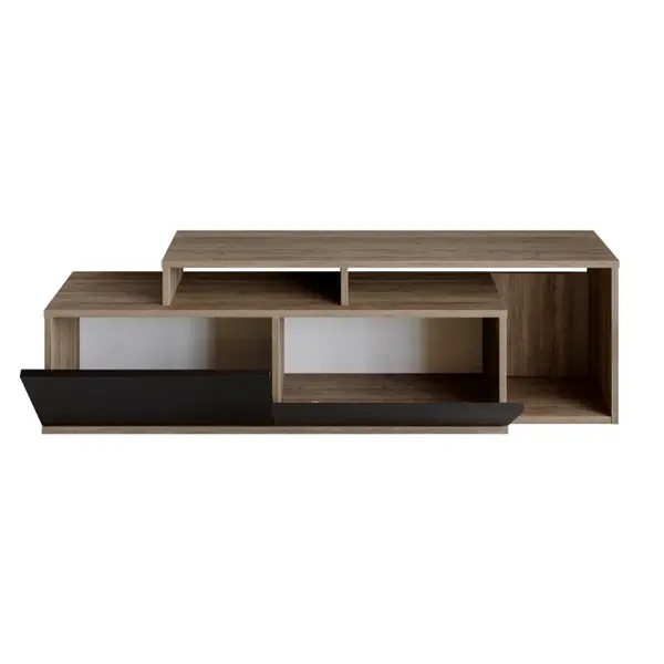 Comoda TV NEXERA, nuc + negru, 149,8x35,3x42,9 cm