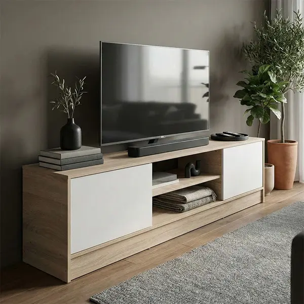 Comoda TV Sasa, Pal melaminat, 150x35x42 cm