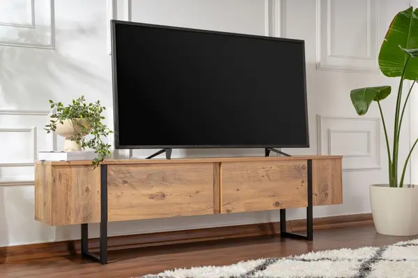 Comoda TV Serenity Natural cu Negru