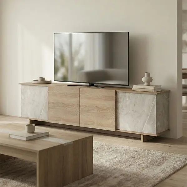 Comoda TV, Zafore, Sonoma, 180x33x50 cm