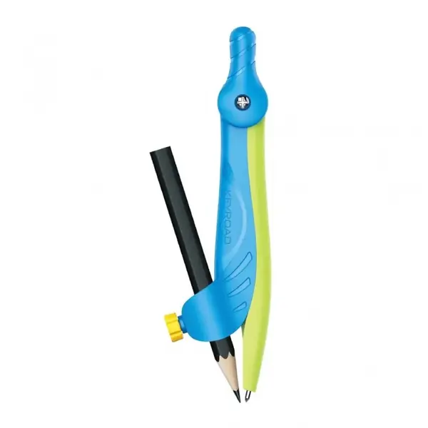 Compas din plastic cu creion Keyroad Flow, culori diverse