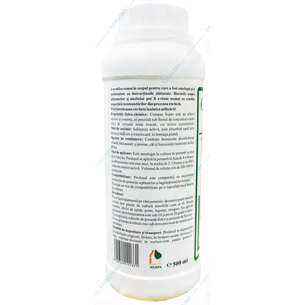 Compas Super 500 ml erbicid postemergent cu Dicamba porumb (buruieni cu frunza lata) Solarex - Default Title
