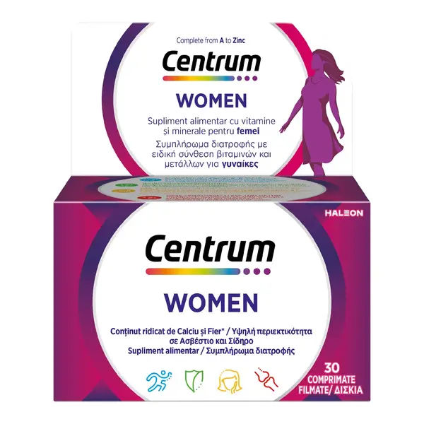 Complet de la A la Z pentru femei, 30 comprimate, Centrum