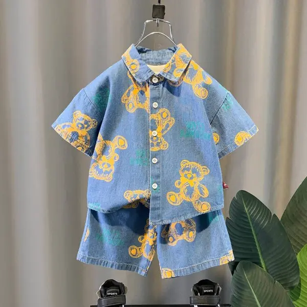 Compleu 2 Piese Băieți Denim Thomas - 5-6 ani