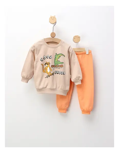 Compleu Cool Super, bej-corai