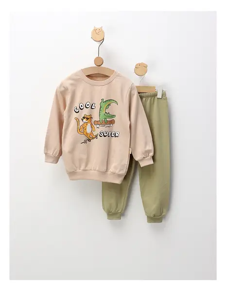 Compleu Cool Super, bej-verde
