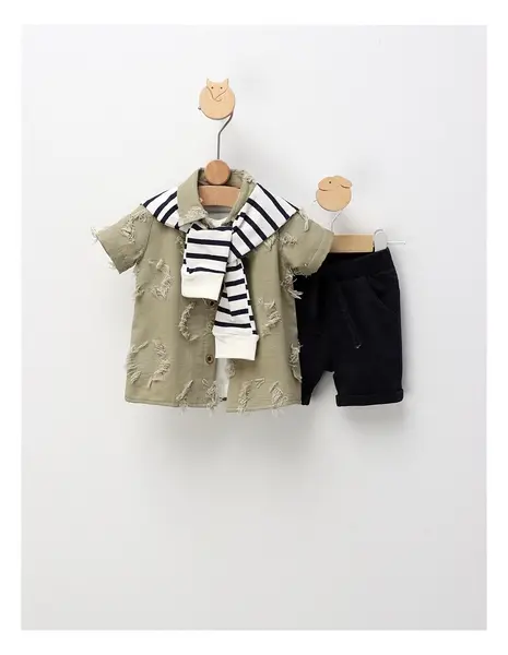 Compleu de vara, Fashion Boy, cu verde