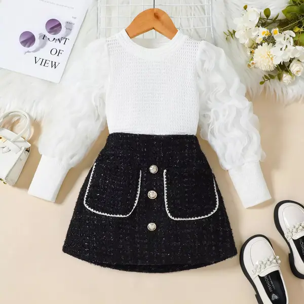 Compleu Negru 2 Piese Fetite Ariana - 4-5 ani