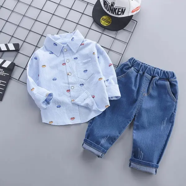 Compleu pentru baieti LITTLE-GENTLEMEN - albastru / 4-5 ani