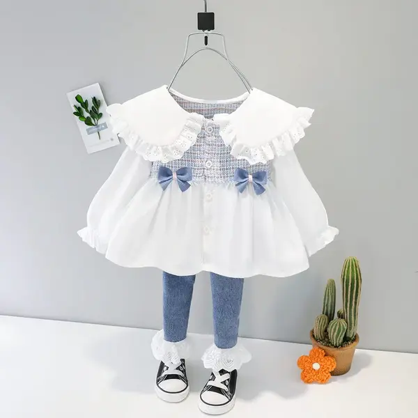 Compleu pentru fete din doua piese DAIANA - albastru / 4 ani (110cm)