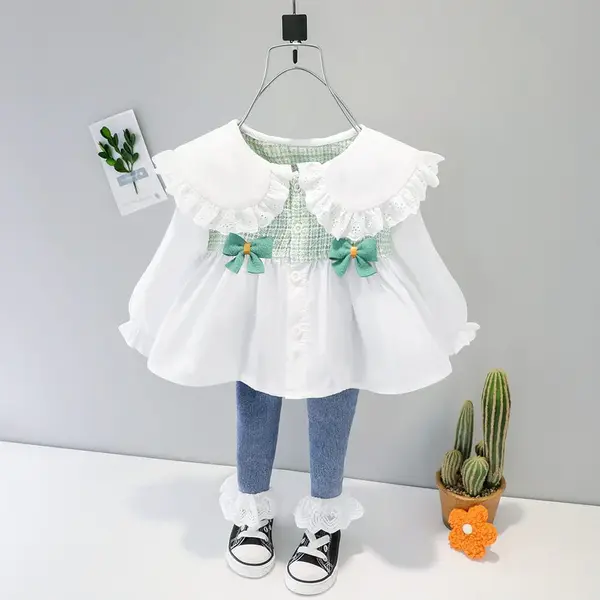 Compleu pentru fete din doua piese DAIANA - verde / 5 ani (120cm)