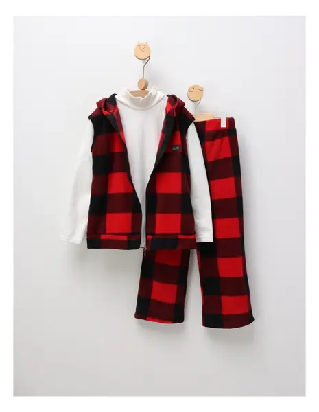 Compleu polar New Kids Fashion, rosu