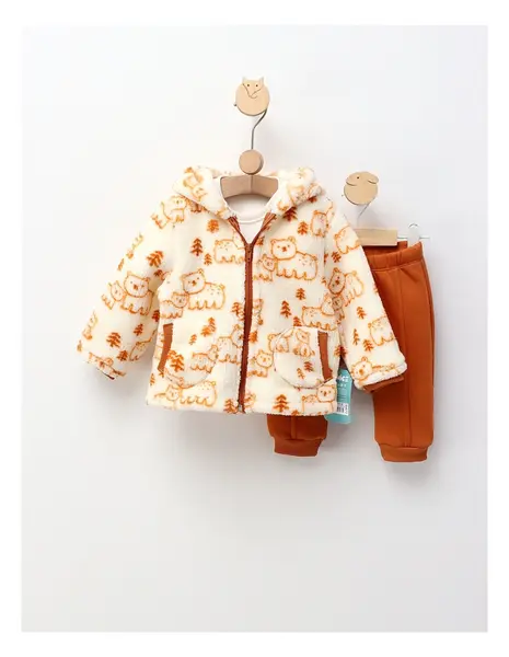 Compleu Winter Bear, model cu maro