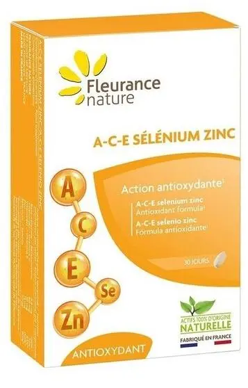 Complex cu vitaminele A, C, E + Seleniu și Zinc, 30 comprimate, Fleurance Nature