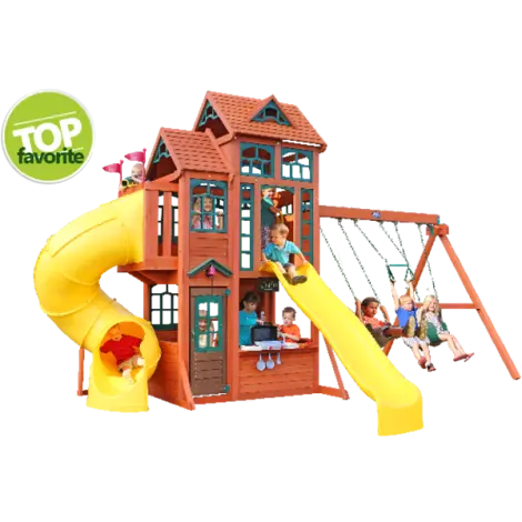 Complex de joaca din lemn Canyon Ridge Kidkraft