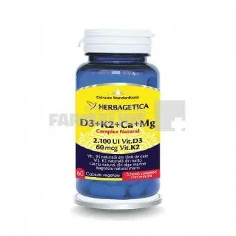 Complex Natural D3+K2+Ca+Mg 60 capsule