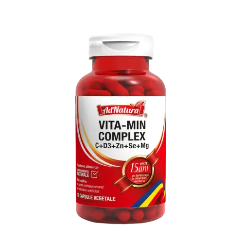 Complex VITA-MIN C+D3+Zn+Se+Mg, 30 capsule, AdNatura