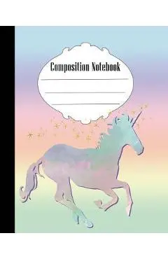 Composition Notebook: Unicorn Composition Notebook Wide Ruled 7.5 x 9.25 in, 100 pages book for kids, teens, school, students and teachers - Quick Creative