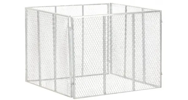 Compostor de gradina, 100x100x77 cm, fier galvanizat
