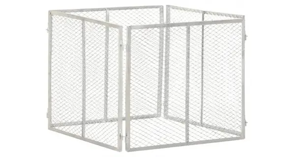 Compostor de gradina, 85x85x70 cm, fier galvanizat