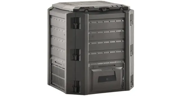 Compostor de gradina, negru, 380 L