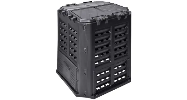 Compostor de gradina, negru, 68,9x68,9x83,9 cm, 360 L