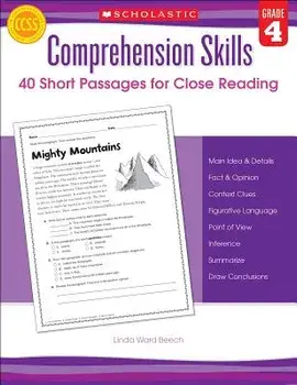 Comprehension Skills: Short Passages for Close Reading: Grade 4, Paperback/Linda Beech