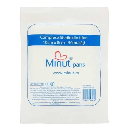 Comprese sterile taiate 10/8cm