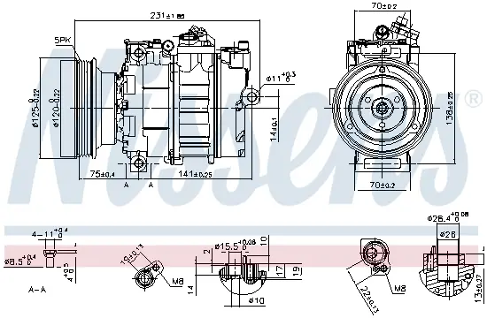 Compresor AC clima LAND ROVER FREELANDER; MG MG TF, MG ZR, MG ZS, MG ZT, MG ZT- T; ROVER 75 1.6 1.8 intre 1998-2009