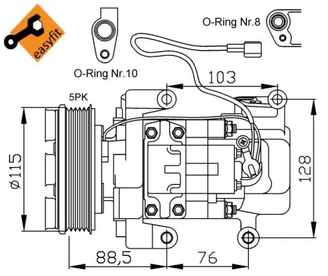 Compresor AC clima MAZDA 3, 5 1.8 2.0 intre 2003-2010