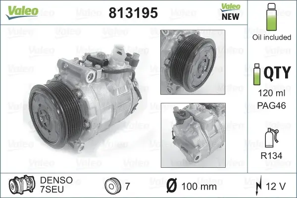 Compresor AC clima Mercedes Clasa C (CL203), C T-MODEL (S203), C (W203), CLK (A209), CLK (C209), CLS (C219), E T-MODEL (S211), E (W211), M (W164), R (W251, V251), S (C216) 1.8-6.2 intre 1998-2014