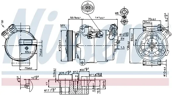 Compresor AC clima OPEL ASTRA G, SIGNUM, VECTRA B, VECTRA C, ZAFIRA A; SAAB 9-3, 9-3X 1.8-2.8 intre 2000-2015