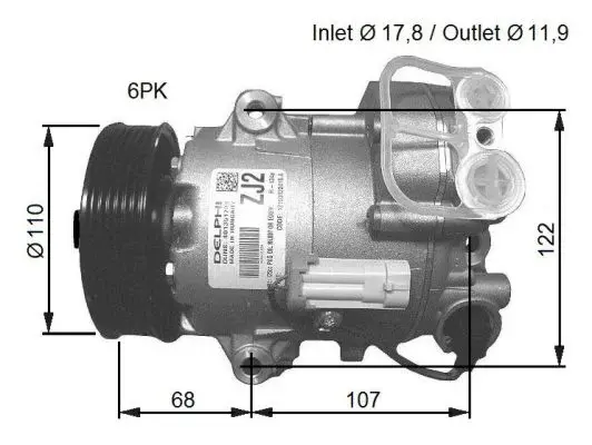 Compresor AC clima OPEL ASTRA J, ASTRA J GTC, MERIVA B 1.3D 1.7D intre 2009-2017