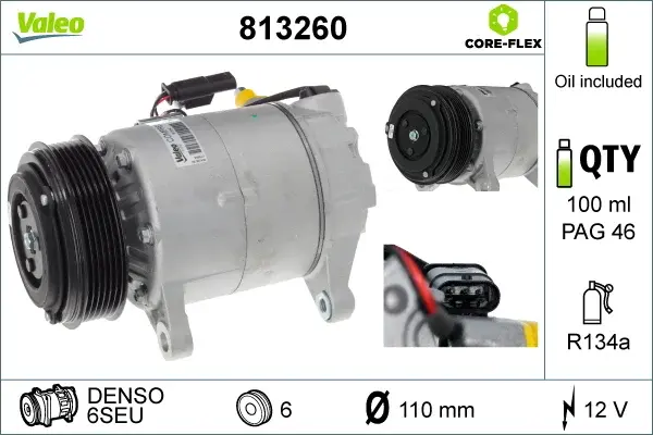 Compresor clima auto aer conditionat potrivit BMW Seria 2 (F22, F87), 2 (F23), 2 (F45), 2 GRAN TOURER (F46), 5 (F10), 5 (F11), 7 (G11, G12), X1 (F48), X2 (F39), X3 (F25), X4 (F26); MINI (F55), (F56) 1