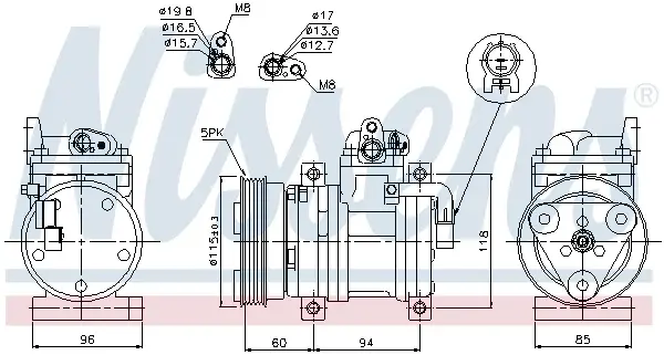 Compresor climatizare aer conditionat potrivit HYUNDAI I10 I 1.1D 01.08-12.11