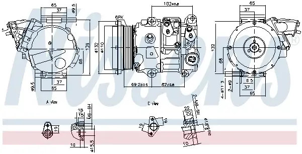 Compresor climatizare aer conditionat potrivit TOYOTA HIGHLANDER KLUGER, VENZA 2.7 09.08-11.16