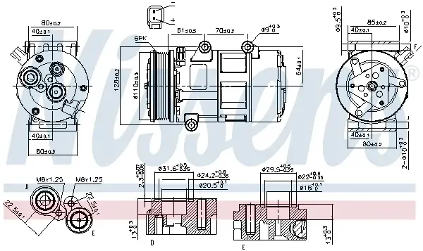 Compresor climatizare aer conditionat potrivit VOLVO V70 III; FORD GALAXY II, GALAXY MK II, MONDEO IV, S-MAX 1.8D 2.0D 2.2D 05.06-12.15