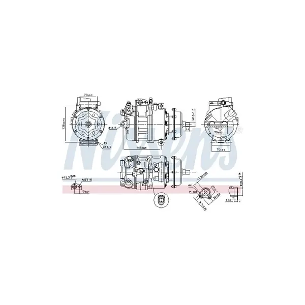 Compresor, climatizare NISSENS 890635