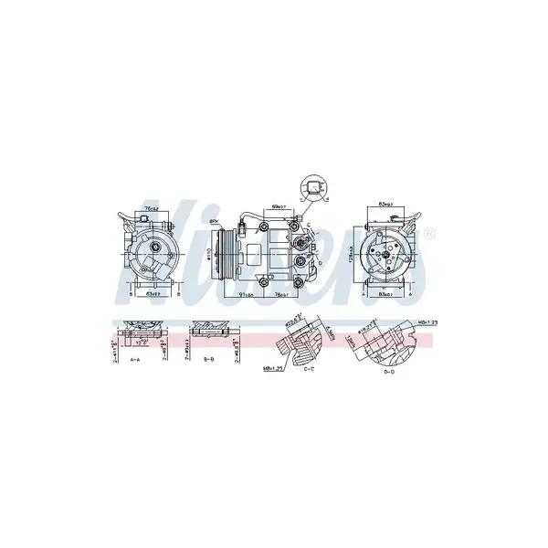 Compresor, climatizare NISSENS 890655