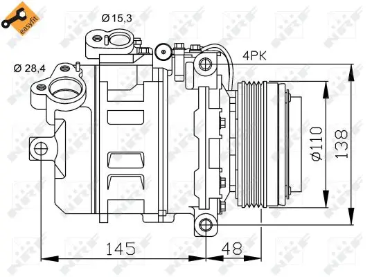 Compresor, climatizare NRF 32465
