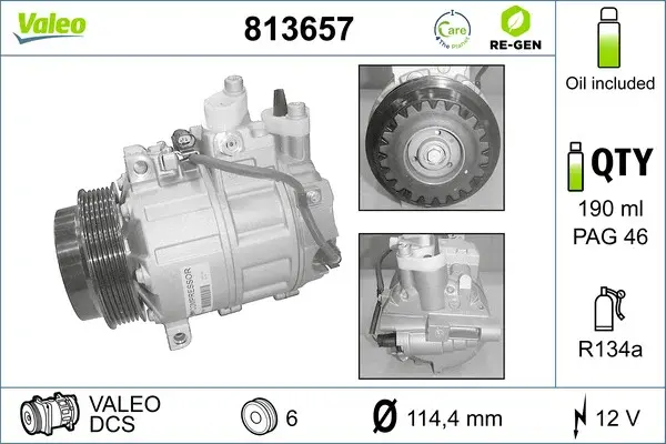 Compresor climatizare (reconditonat) potrivit MERCEDES C (C204), C (CL203), C T-MODEL (S203), C T-MODEL (S204), C (W203), C (W204), CLK (A209), CLK (C209) 2.0-6.0 02.98-