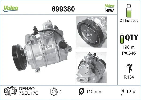 Compresor, climatizare VALEO 699380