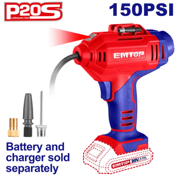 Compresor de aer auto fara acumulator si incarcator, 10 bar - ELAC2018, EMTOP
