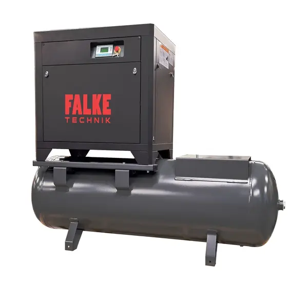 Compresor de aer profesional cu surub - 11kW, 1650 L/min, 8-10-13bari - Rezervor 500litri - Falke-FKTG-P-11-500L